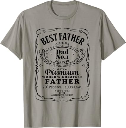 Best Father all time Dad No.1 Forever Premium Fathers day T-Shirt
