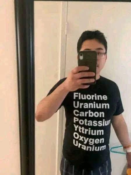 Fluorine, Uranium, Carbon, Potassium