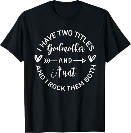 Vintage godmother and aunt family tee Women's Black T-Shirt, Small